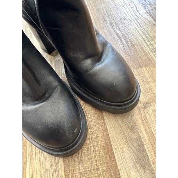 Women's Saks Fifth Avenue Lugsole Chunky Platform Heeled Boots size 40 Grunge - Picture 2 of 5